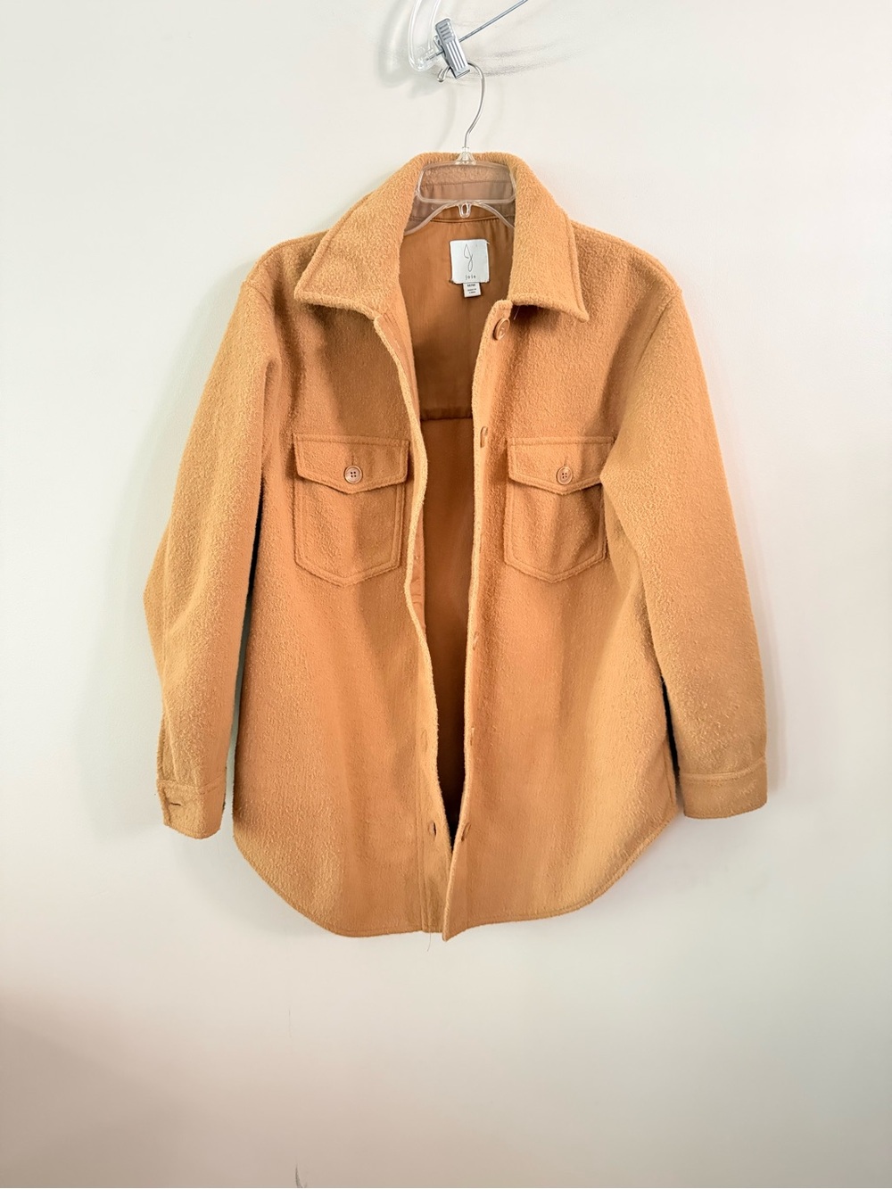 Joie Utility Shacket Jacket Women’s Size M Tan Camel Oversized Button Down - Picture 9 of 9
